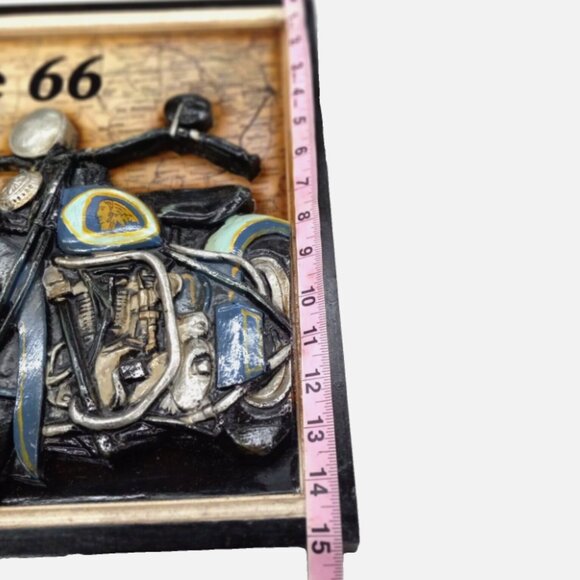 Route 66 3D Wooden Wall Plaque Indian Motorcycle “The Mother Road” 15x21 - Picture 12 of 13